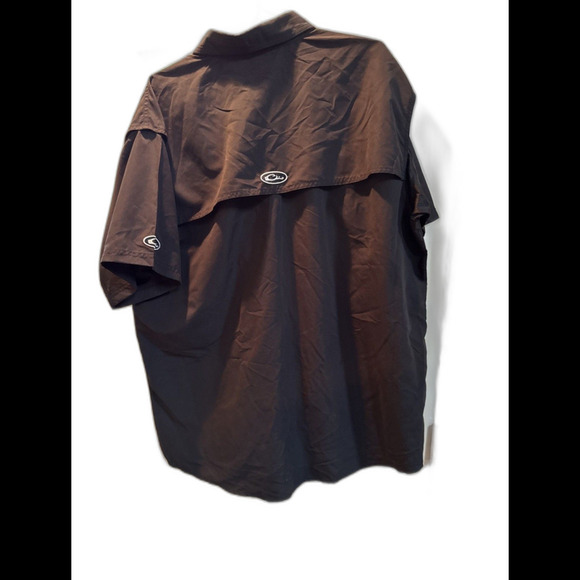 DRAKE WATERFOWL SYSTEMS SHORT SLEEVE VENTED FISHING SHIRT Brown& Gray 2x Combo - Picture 11 of 12